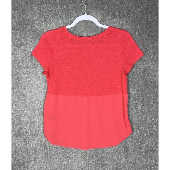 Express Short Sleeve‎ Chiffon Hem T-Shirt Top Womens Size Small Pink - Picture 2 of 6